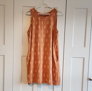 Sonoma Sleeveless Terracotta Mini Dress